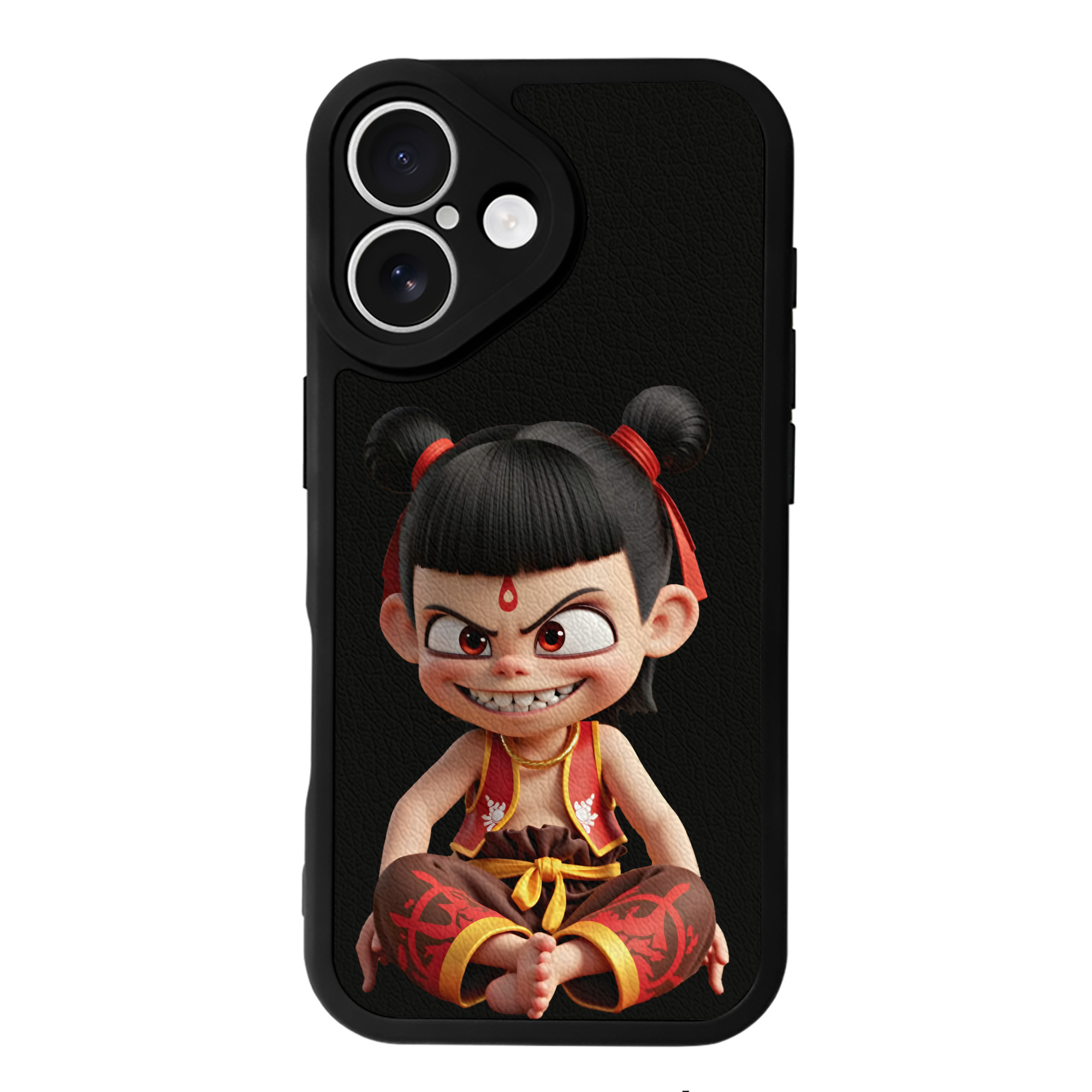（画像用） Ne Zha 2 ナタ 魔童の大暴れ 【iPhone 16シリーズ対応】シリコンスマホケース（レザー調） 材質：シリコン